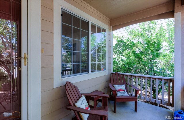 balcony with covered porch