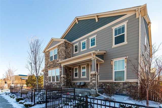 craftsman-style house with a porch