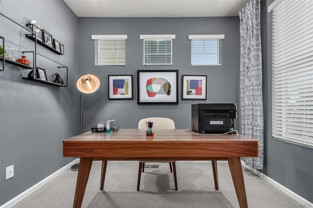 office area with carpet floors