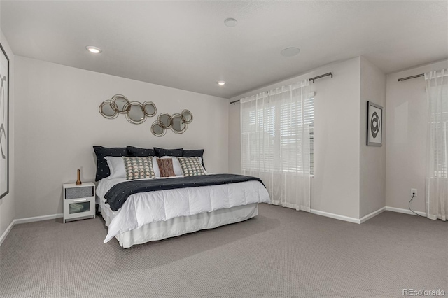 bedroom with carpet