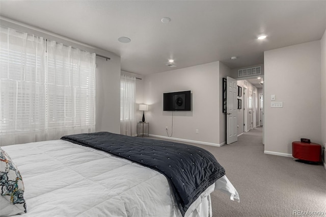 view of carpeted bedroom