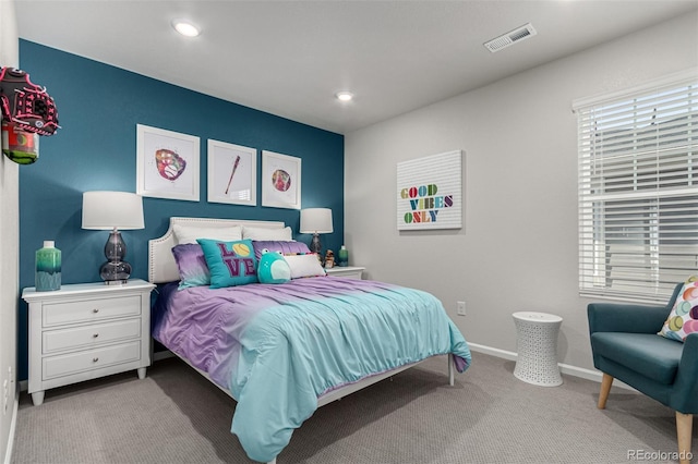 view of carpeted bedroom