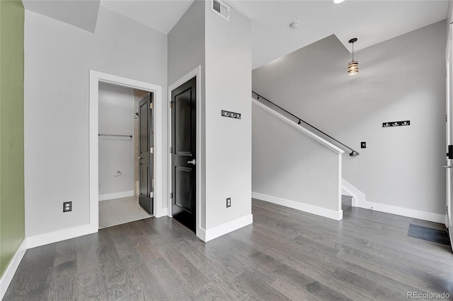 interior space featuring hardwood / wood-style flooring