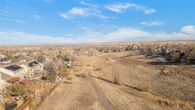 aerial view with a residential view