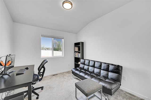 4027 E 98th Pl, Thornton, CO 80229 - carpeted office space with vaulted ceiling and baseboards