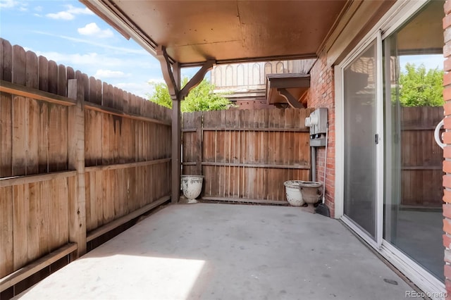 view of patio with fence