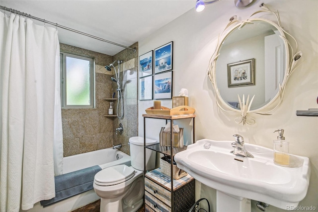 1080 Ithaca Dr, Boulder, CO 80305 - bathroom featuring shower / bath combination with curtain and toilet
