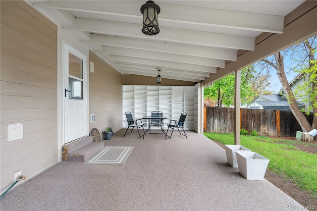 9960 Garland Ln, Broomfield, CO 80021 - view of patio / terrace with fence and outdoor dining area