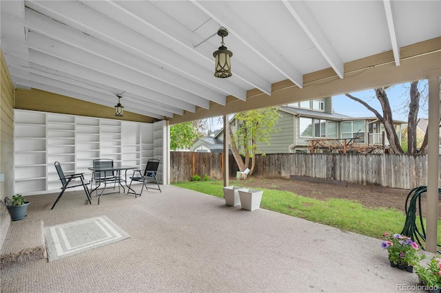 9960 Garland Ln, Broomfield, CO 80021 - view of patio / terrace with outdoor dining area and a fenced backyard