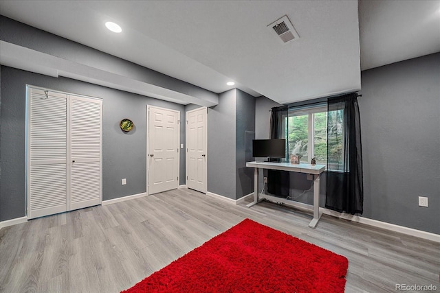 interior space featuring light hardwood / wood-style floors