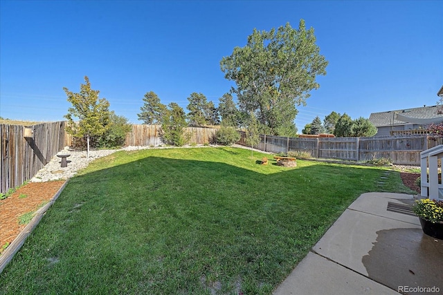 view of yard featuring a patio