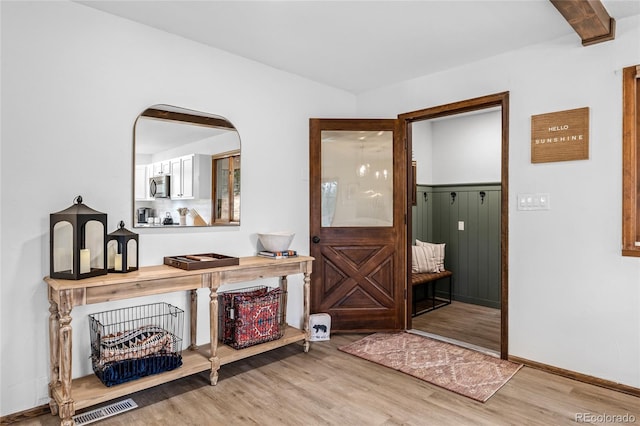 interior space featuring light hardwood / wood-style floors