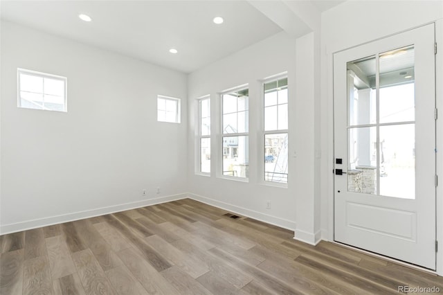 interior space featuring wood-type flooring