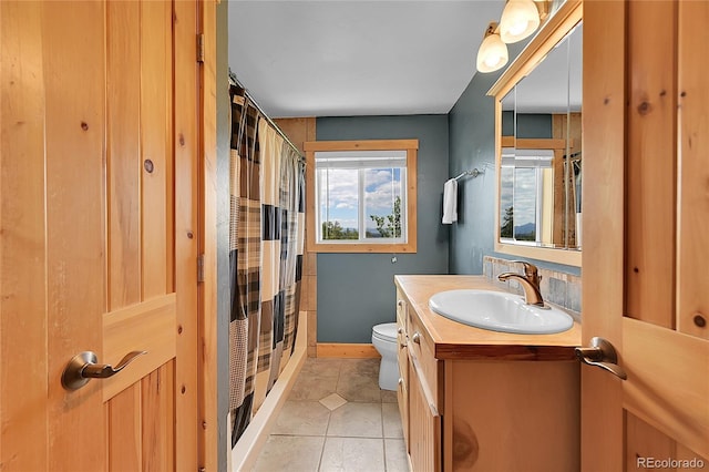 10436 Jeanette Ct, Morrison, CO 80465 - bathroom featuring vanity, tile patterned flooring, and a shower with curtain