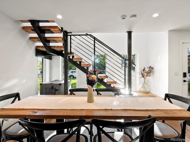1612 Wolff St, Denver, CO 80204 - dining room with recessed lighting and stairs