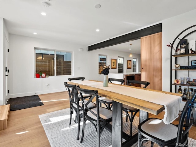 1612 Wolff St, Denver, CO 80204 - dining space featuring light wood-style flooring and recessed lighting