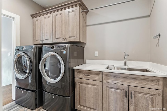 2600 S Adams St, Denver, CO 80210 - laundry room with cabinet space and separate washer and dryer