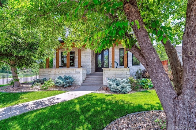 2600 S Adams St, Denver, CO 80210 - view of front of property featuring stone siding