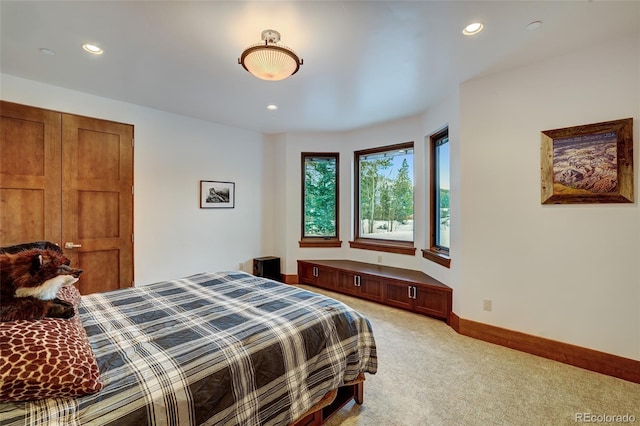 view of carpeted bedroom