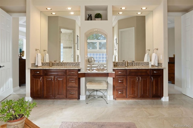 bathroom with vanity