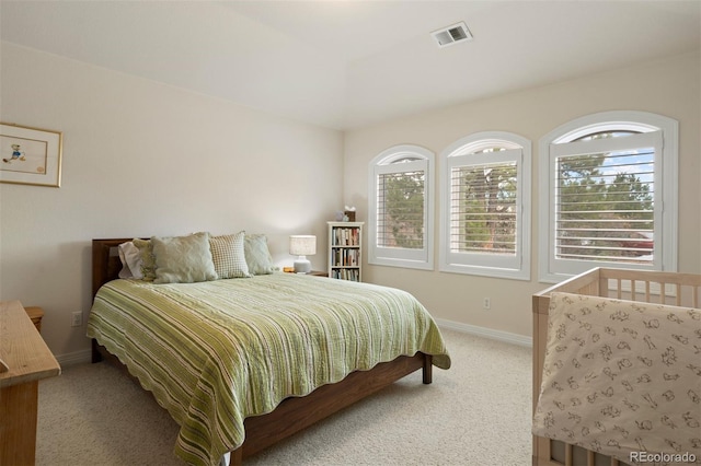 view of carpeted bedroom