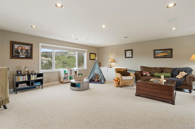 view of carpeted living room