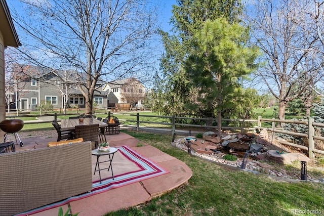 4236 Frederick Cir, Longmont, CO 80503 - view of yard with outdoor dining area and a patio