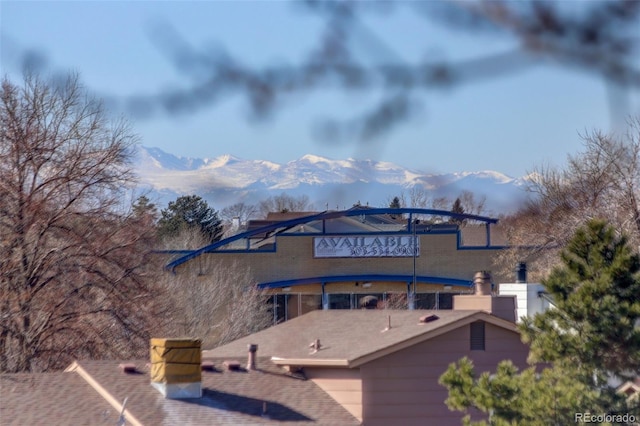 exterior space with a mountain view