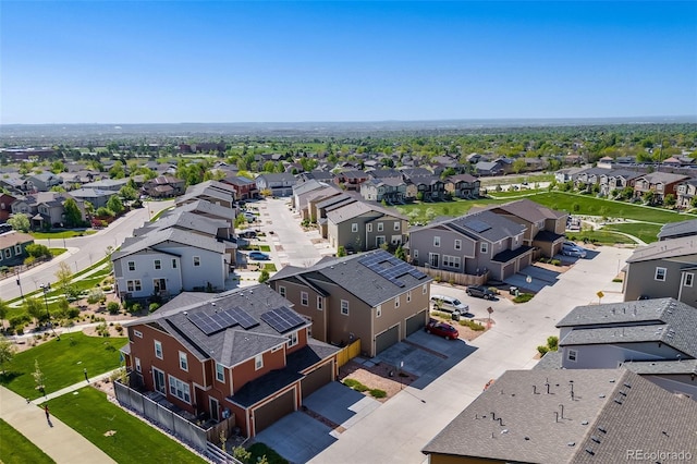 aerial view of residential area