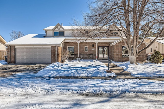 view of front of property featuring brick siding