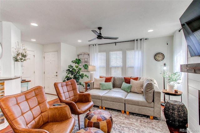 21418 E Stroll Ave, Parker, CO 80138 - living room with a ceiling fan and recessed lighting