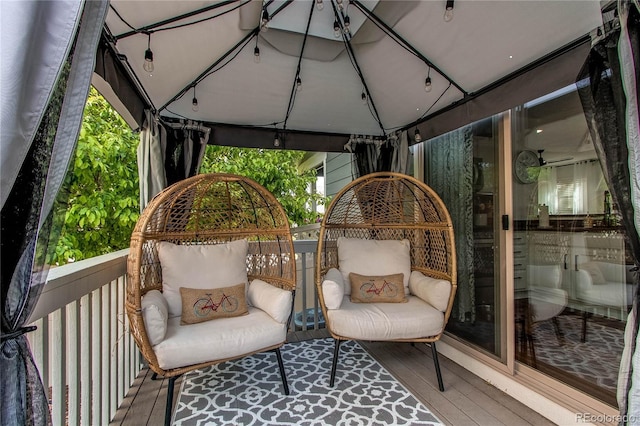 21418 E Stroll Ave, Parker, CO 80138 - wooden terrace featuring a gazebo
