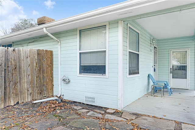 exterior space with fence