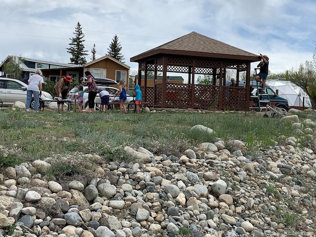 view of community featuring a gazebo