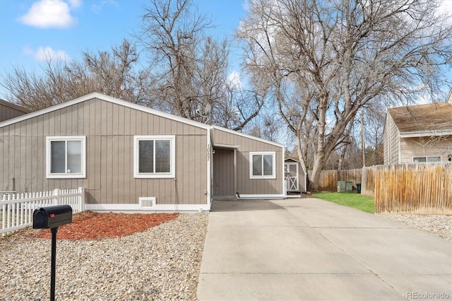 view of front of property with fence