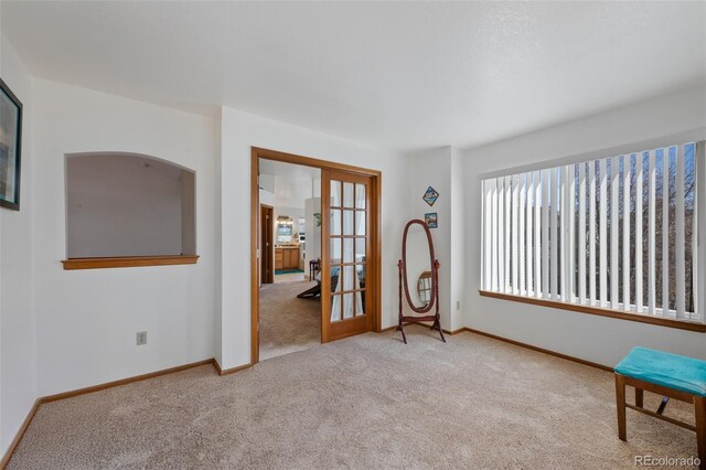 8441 Urban Ct, Arvada, CO 80005 - interior space featuring french doors, baseboards, and carpet