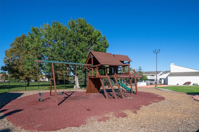 view of jungle gym