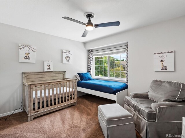 3043 W 109th Pl, Westminster, CO 80031 - bedroom featuring carpet flooring and a ceiling fan