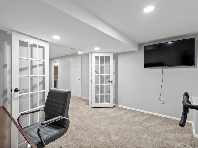 3043 W 109th Pl, Westminster, CO 80031 - carpeted office space featuring baseboards and recessed lighting