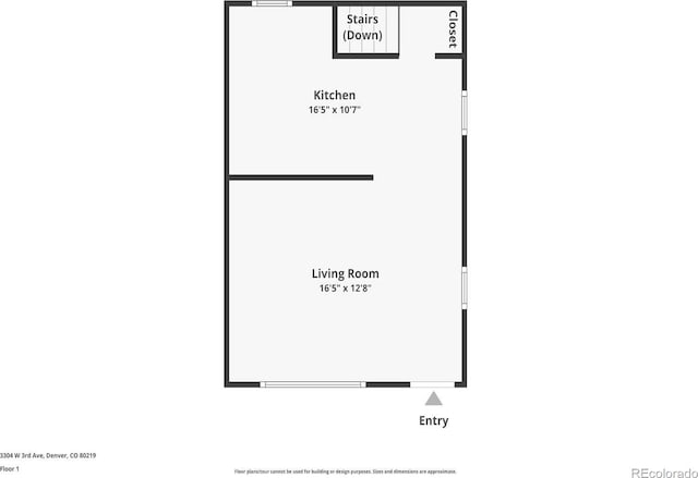 3304 W 3rd Ave, Denver, CO 80219 - view of home floor plan