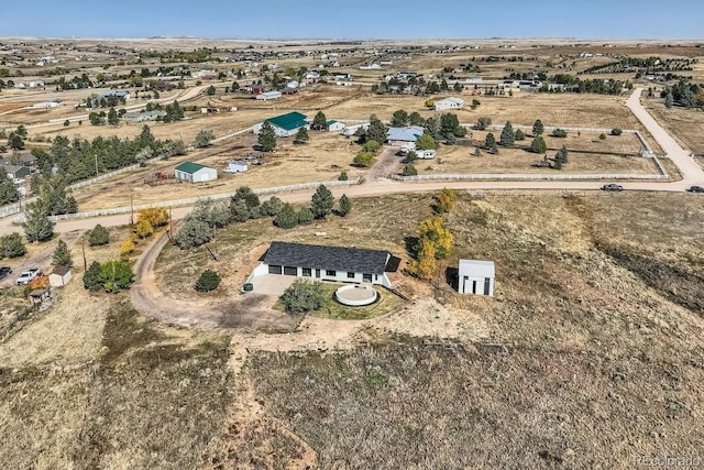 drone / aerial view featuring a rural view