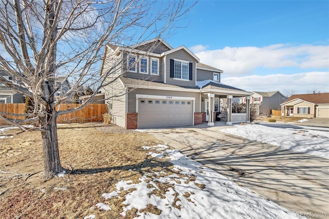 view of front of house featuring a garage