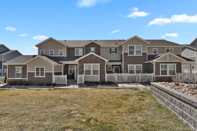 8765 Laurel Mountain Vw, Colorado Springs, CO 80924 - view of front facade featuring stone siding and board and batten siding