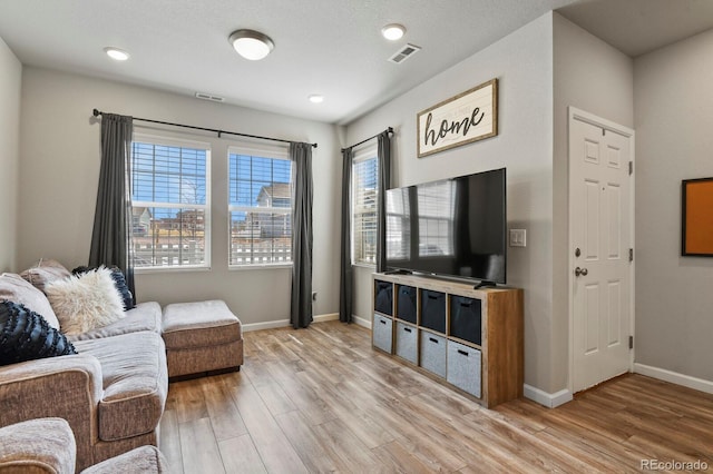 8765 Laurel Mountain Vw, Colorado Springs, CO 80924 - living area featuring light wood-style flooring and recessed lighting