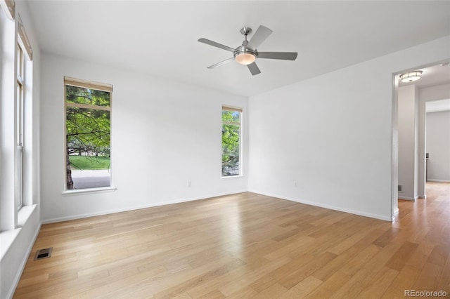 8987 E Otero Pl, Centennial, CO 80112 - empty room featuring light wood-type flooring and a ceiling fan