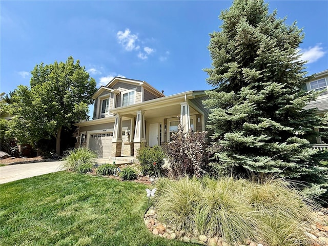 16063 E 106th Ct, Commerce City, CO 80022 - view of front of property with a garage, a front yard, and driveway