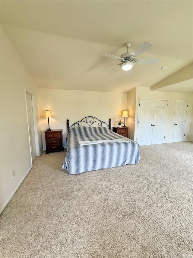 16063 E 106th Ct, Commerce City, CO 80022 - carpeted bedroom with lofted ceiling, baseboards, and ceiling fan