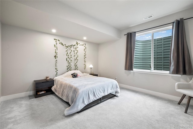 view of carpeted bedroom