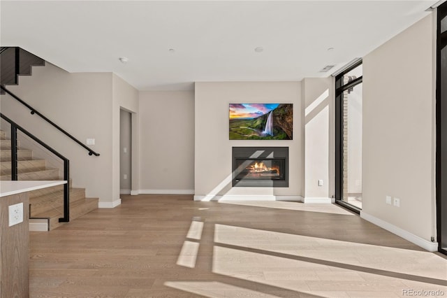 foyer featuring light hardwood / wood-style floors