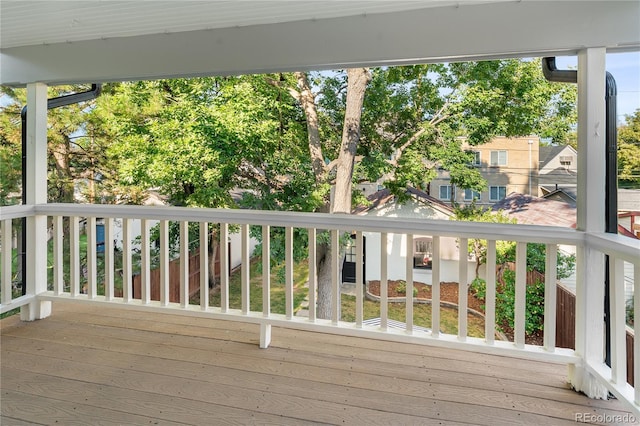 view of wooden terrace